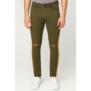 Jordan Craig Legacy Edition Jeans AARON ripped Olive Green slim 34 x 32 knee